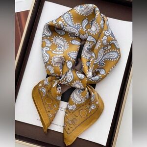 Mustard Paisley Scarf N1445